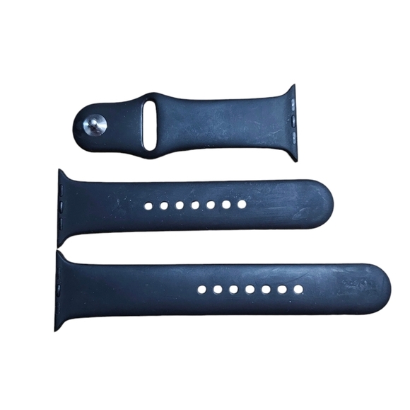 Black Apple Watch Sports Band 42mm size S/M and M/L Included - Picture 5 of 5